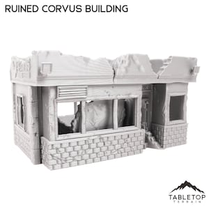 Edificio Corvus en ruinas - Cómic urbano moderno Superhéroe Marvel Crisis Protocol