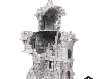 Ruined Barracks - Hagglethorn Hollow - Fantasy Ruins - DND AoS Pathfinder Conquest Printable Scenery Tabletop Terrain Miniature Wargame
