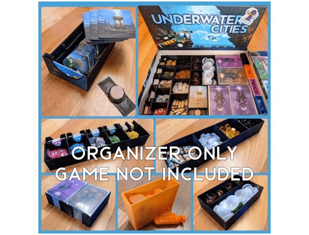 POLANDGAMES ERA89235 - Insert Organizador Para Underwater Cities + Expansión New Discoveries, Impresión UV, Medidas 32x23x7 Cm