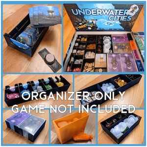 Underwater Cities + Expansion Board Game Insert / Organizer