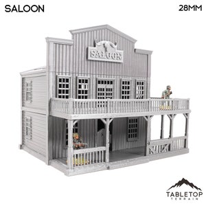 Saloon - Wild West Building - Wild West Exodus Tabletop Terrain Printable Scenery Time Warp Wargaming Terrain