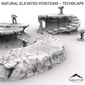 Natural Elevated Positions - Techscape - Tabletop Terrain Grimdark Gothic Miniature Wargame Sci-Fi 28 mm 32 mm