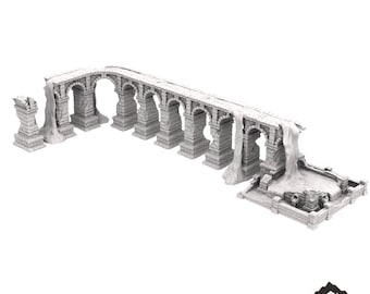 Ruined Aqueduct - DND AoS Pathfinder Conquest MiniatureLand Tabletop Terrain Miniature Wargame 28mm