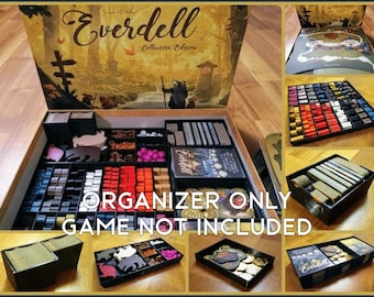 Everdell z trzema pierwszymi dodatkami do gry planszowej / organizerem
