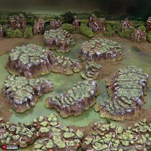 Grassy Gnolls - The Gloaming Swamp - Fantasy Terrain DND AoS Conquest Printable Scenery Wargame Tabletop Terrain