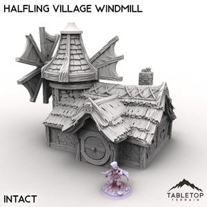 Halfling Village Windmill - Tabletop Terrain High Fantasy DND 25mm 28mm Fellowship Middle Earth