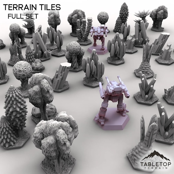 Thunderhead Studio HEXTECH Terrain Tiles - 6mm Modular Tiles For Miniature Wargames & Mech Battles