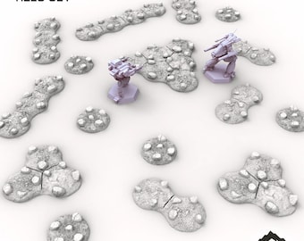 HEXTECH Terreno accidentato - 6 mm - Thunderhead Studio 6 mm Compatibile con wargame mech in scala ridotta