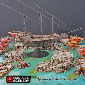 Flying Dhow - Flying Pirate Merchant Ship - Blood and Plunder Black Seas Cutlass