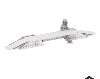 6mm Sci-Fi Bascule Bridge - 6mm 8mm Mech Wargames Tabletop Terrain Compatible with Small Scale Mech Wargames