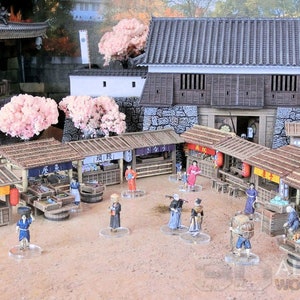 Samurai Market Stalls - Test of Honor Japan Miniatures Terrain