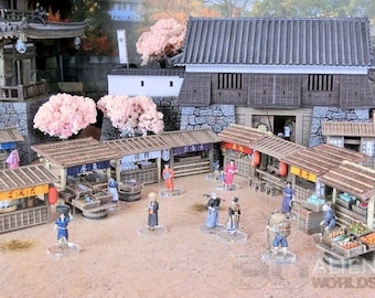 Samurai Market Stalls - Test of Honor Japan Miniatures Terrain