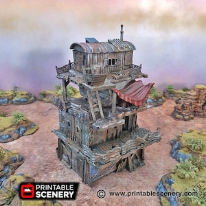 Slum Stacks - Apocalyptic Building - Gaslands Terrain Post-Apocalyptic Walking Dead Fallout Wasteland Warfare Tabletop Terrain Wargame