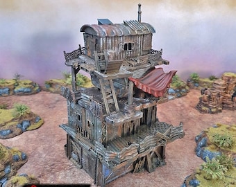 Slum Stacks - Apocalyptic Building - Gaslands Terrain Post-Apocalyptic Walking Dead Fallout Wasteland Warfare Tabletop Terrain Wargame