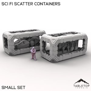Sci Fi Scatter Containers - Tabletop Terrain Grimdark Gothic Miniature Wargame Sci-Fi 28mm 32mm
