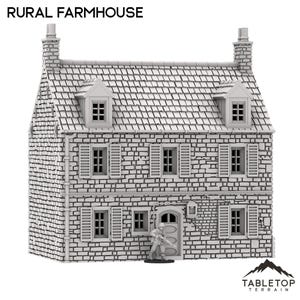 French Rural Farmhouse - WWII Terrain Wargame Tabletop Terrain Terrain Compatible with Bolt Action