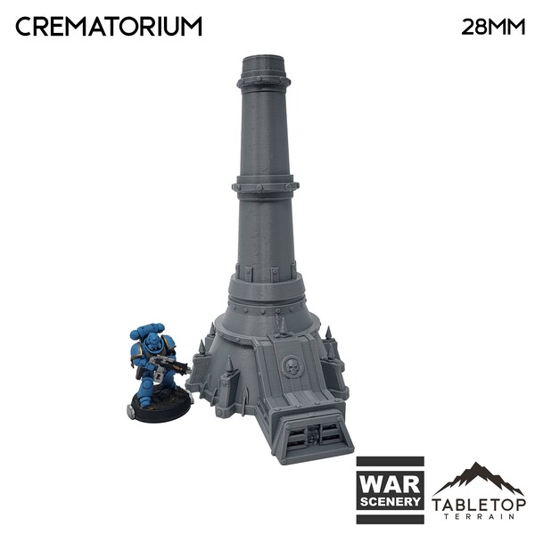 Crematorium - Tabletop Terrain - Grimdark Terrain -Gothic Terrain Miniature Wargame Terrain Sci-Fi Terrain  28mm Terrain 32mm