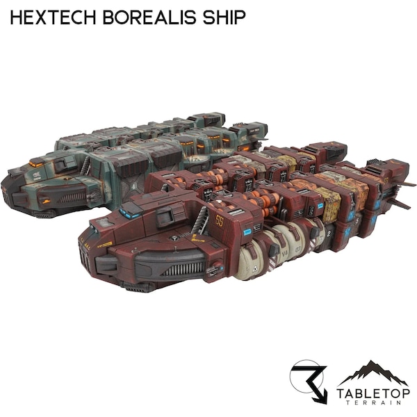 HEXTECH Borealis Ship- 6mm - Thunderhead Studio 6mm Compatible with Small Scale Mech Wargames