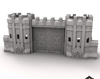 Gates and Walls - Kingdom of Durak Deep - Tabletop Terrain High Fantasy DND 25mm 28mm Fellowship Middle Earth