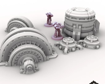 Turbinen – Tabletop-Gelände, düster-gothisch, Miniatur-Wargame, Sci-Fi, 28 mm, 32 mm