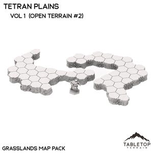 Conjunto de mapas de planícies de Tetran HEXTECH Hill - 6 mm - Thunderhead Studio 6 mm compatível com jogos de guerra de robôs de pequena escala