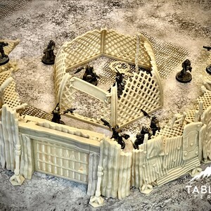 Ashpocalypse Scaff Compound - Post Apocalyptic Wargaming Tabletop Terrain 28mm 32mm