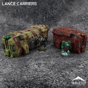 Lance Carriers - Hardware Studios 6 mm Compatível com jogos de guerra de mechs em pequena escala