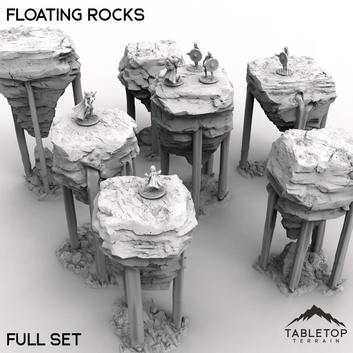Floating Rocks - Tabletop Terrain Fantasy DND Miniature Roleplaying ...