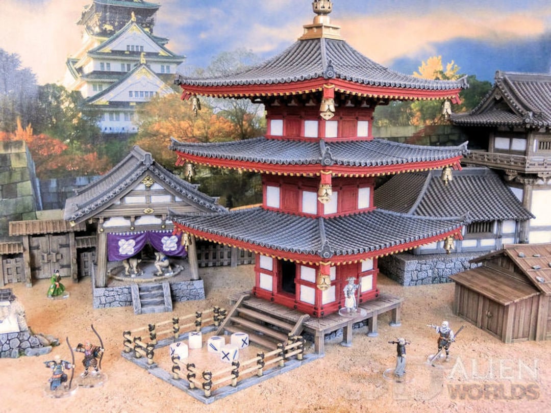 Samurai Dicetower Pagoda - Test of Honor Japan Miniatures Terrain