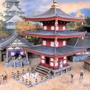 Pagoda Samurai Dicetower - Test d&#39;Onore Giappone Miniature Terreno