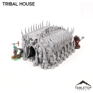 Tribal House - Tribal Terrain - Fantasy Terrain DND AoS Pathfinder Printable Scenery Miniature Wargame Tabletop Terrain Jungle Terrain