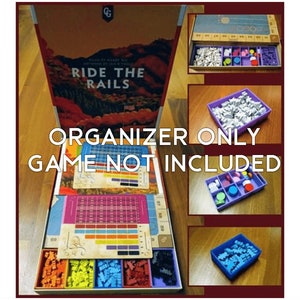 Ride The Rails with Expansion Board Game Insert / Organizer