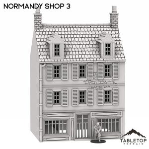 Normandy Shop 3 - French Building - WWII Terrain Wargame Tabletop Terrain Terrain Compatible with Bolt Action
