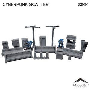 Cyberpunk Street Scatter - Cyberpunk Scatter Terrain - Futurista Compatível com Infinity, Cyberpunk Red: Combat Zone
