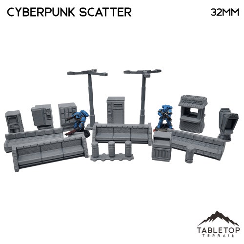 Cyberpunk Street Scatter - Cyberpunk Scatter Terrain - Futuriste compatible avec Infinity, Cyberpunk Red : Combat Zone