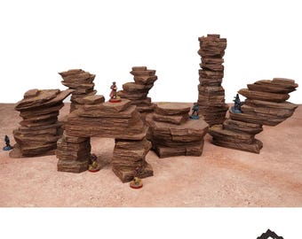 Desert Cairns - Tabletop Terrain Fantasy Roleplaying Wargame 28mm 32mm Compatible with DND