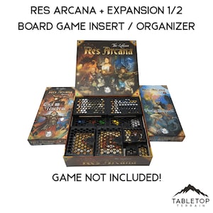 Res Arcana with Expansions 1+2 Board Game Insert / Organizer