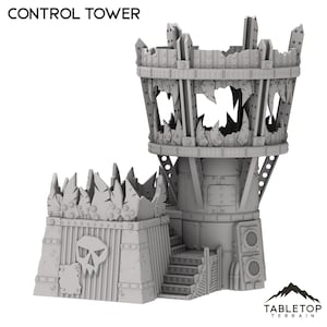 Orc Control Tower - Warpzel-1A Orc Space Program - Tabletop Terrain Ork Badlands Terrain Miniature Wargame Sci-Fi 28mm 32mm