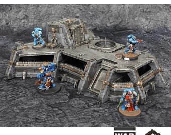 Grimdark Field Command HQ - Tabletop Terrain Grimdark Gothic Miniature Wargame Sci-Fi 28mm 32mm