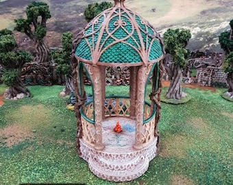 Shrine of Solace - Elven Terrain - Fantasy Terrain DND AoS Conquest Printable Scenery Miniature Wargame Tabletop Terrain