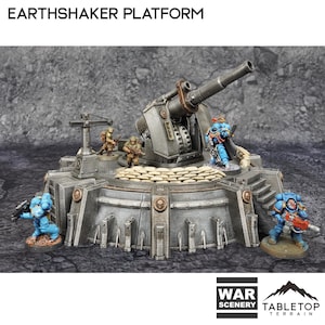 Tabletop Terrain Earthshaker Platform Wargame Terrain 3d printed 28mm Building Sci Fi Gothic Wargaming Scenery