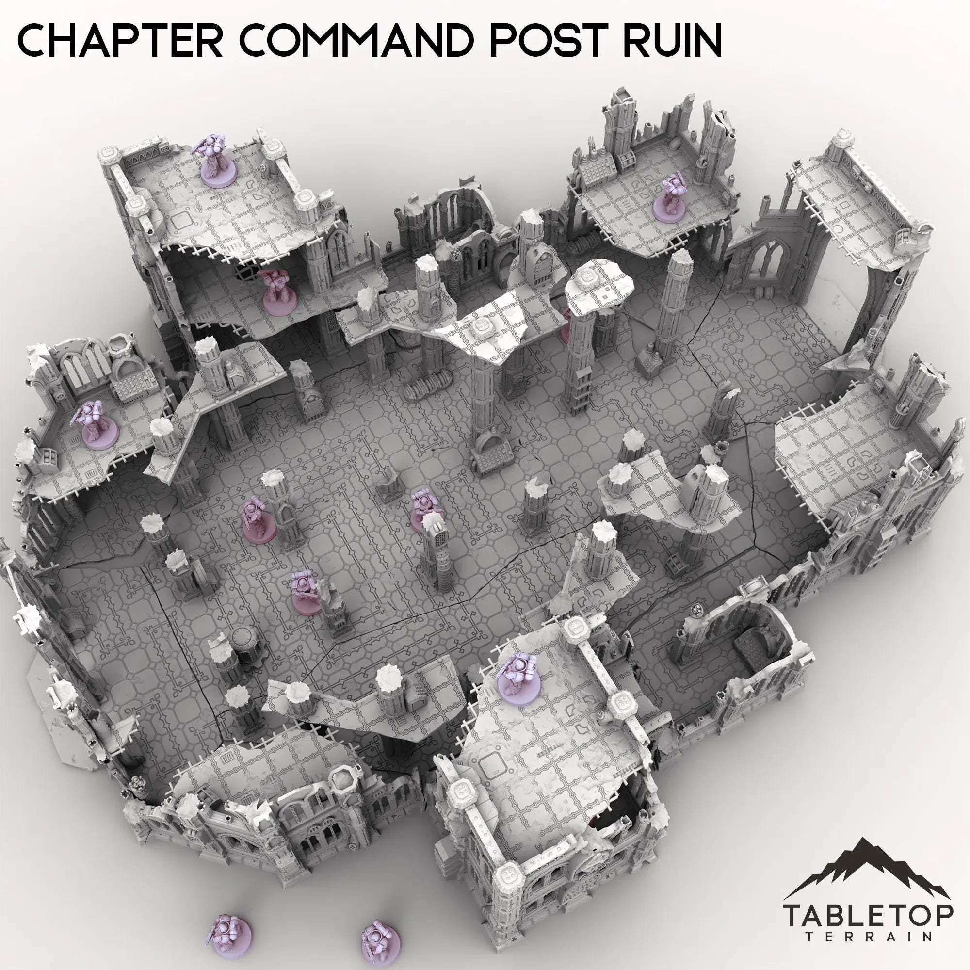 Chapter Command Post Ruin - Tabletop Terrain Grimdark Gothic Miniature ...