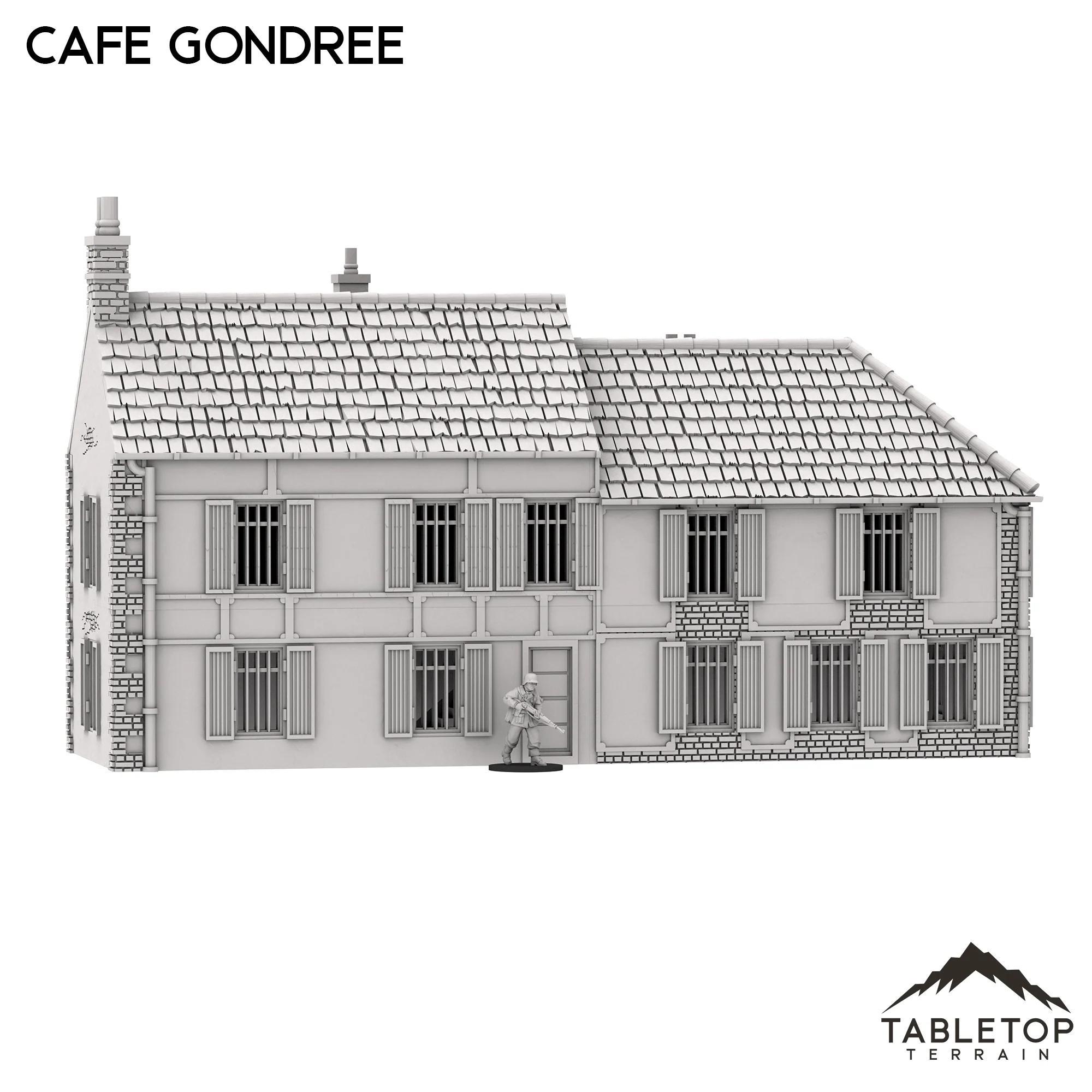 Cafe de Normandy + wall in scale 28mm for game Bolt Action – Creative Vector