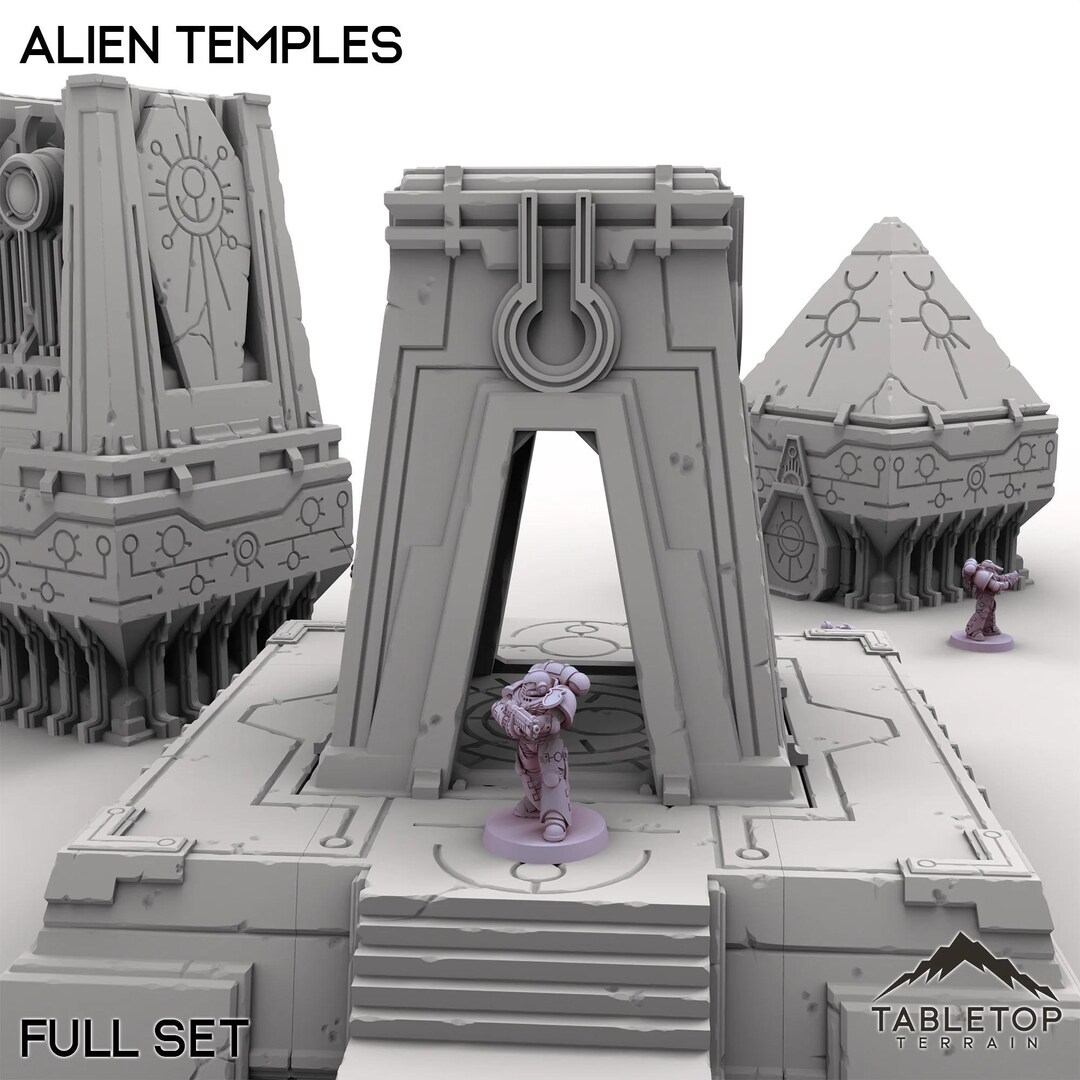 Alien Temples - Tabletop Terrain Grimdark Slumbering Machines Miniature ...