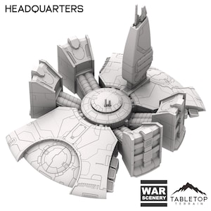 Greater Good Headquarters - Tabletop Terrain Greater Good Grimdark Miniature Wargame Sci-Fi 28mm 32mm