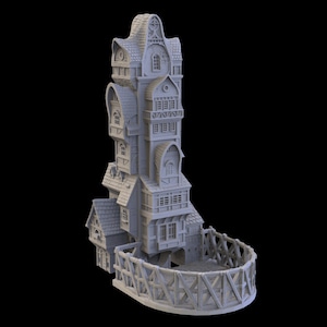 Dice Tower - City of Spiritdale - Fantasy Dice Tower - DND AoS Malifaux Kings of War Frostgrave