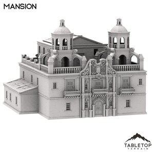Spanish Mansion - Old Wild Western Rush - Wild West Terrain 28mm 32mm Compatible with Exodus Western Rush