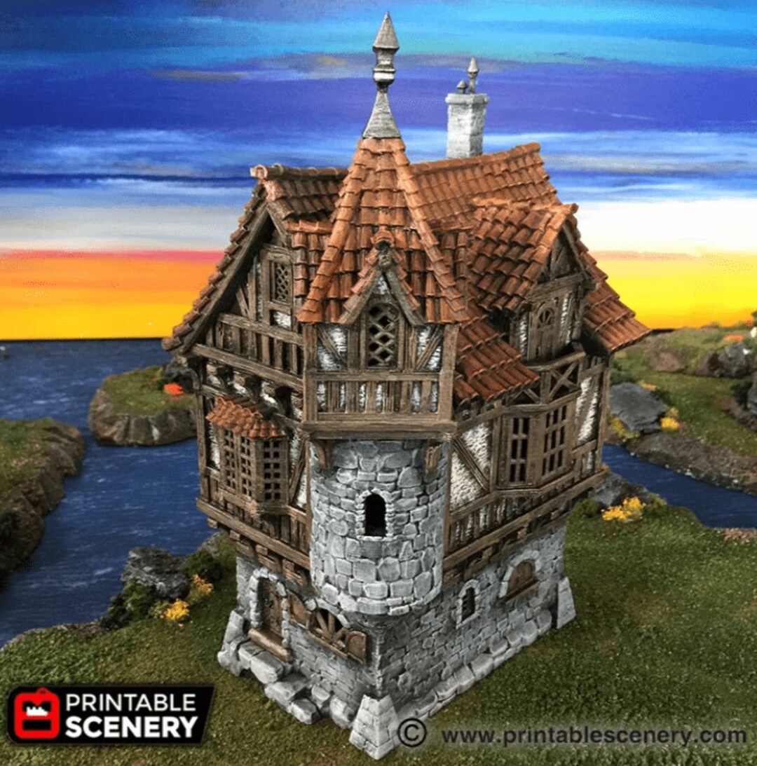 Governor's Mansion - Fantasy Building - Winterdale Fantasy Terrain DND Aos Conquest Printable ...