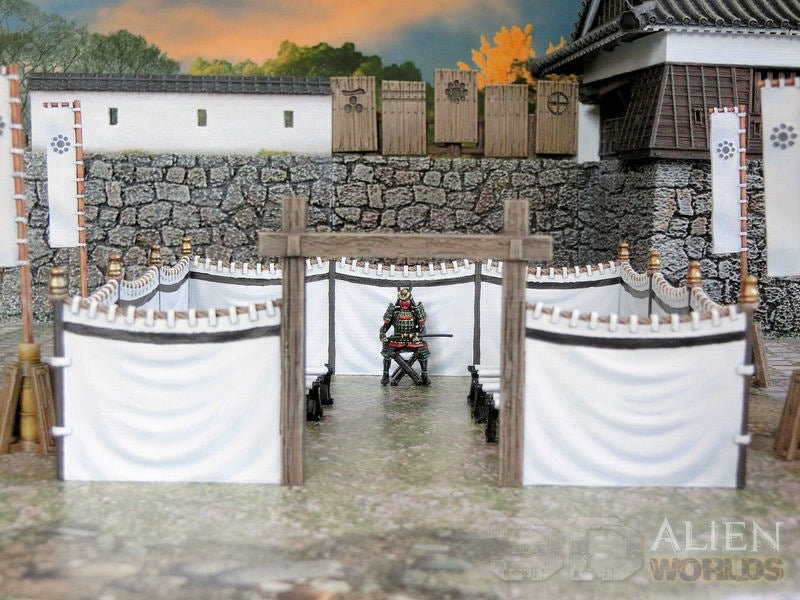 Samurai Jinmaku Curtains - Test of Honor Japan Miniatures