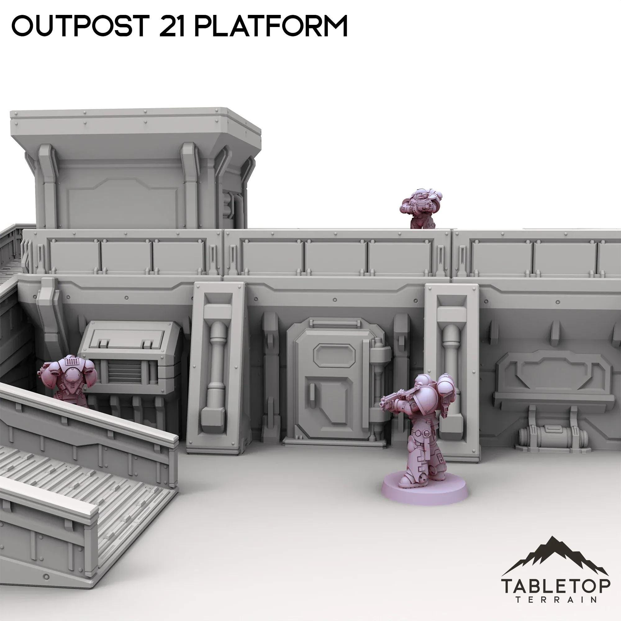Outpost 21 Platform - Tabletop Terrain Grimdark Gothic Miniature ...